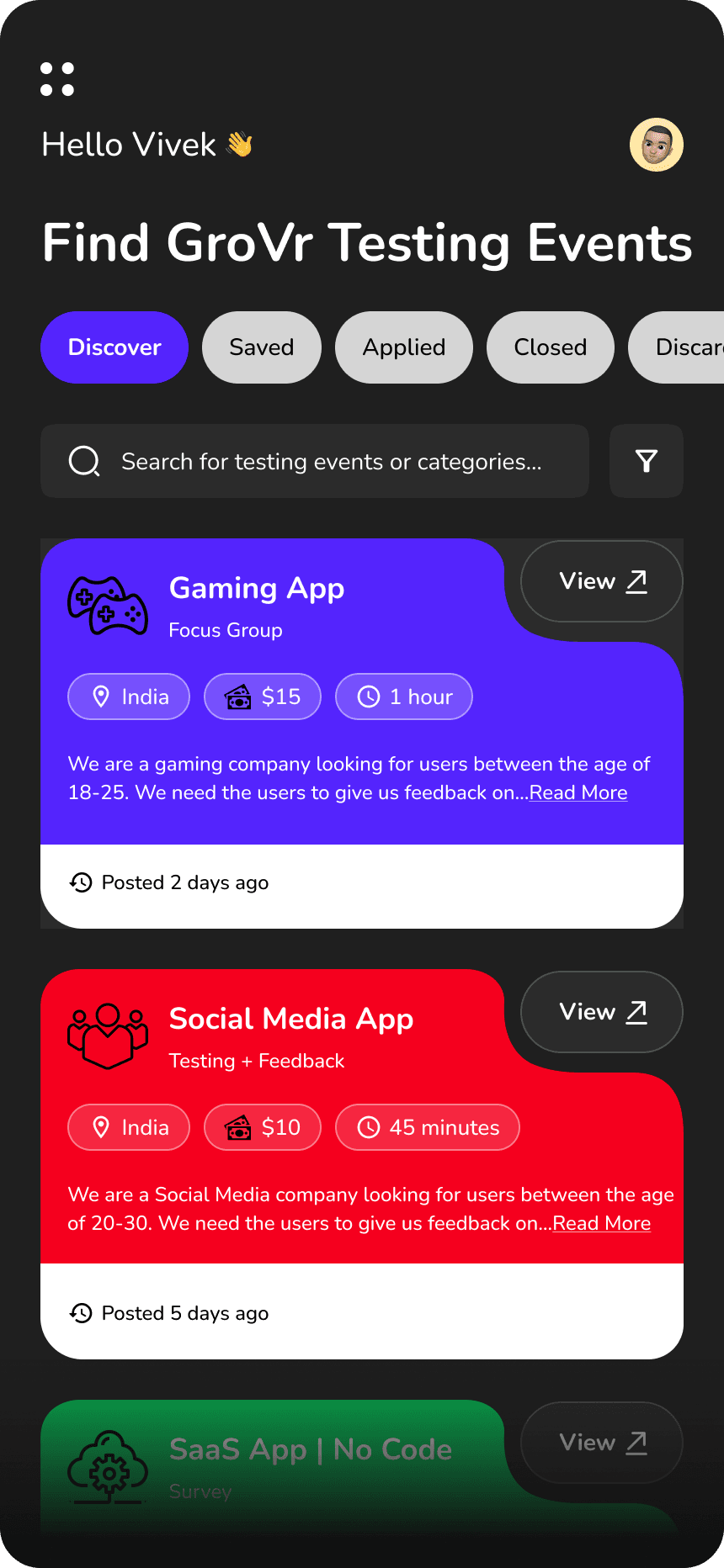 GroVr App screenshot